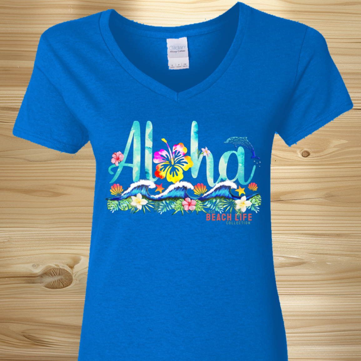 Aloha Tropical Ladies Beach T-Shirt