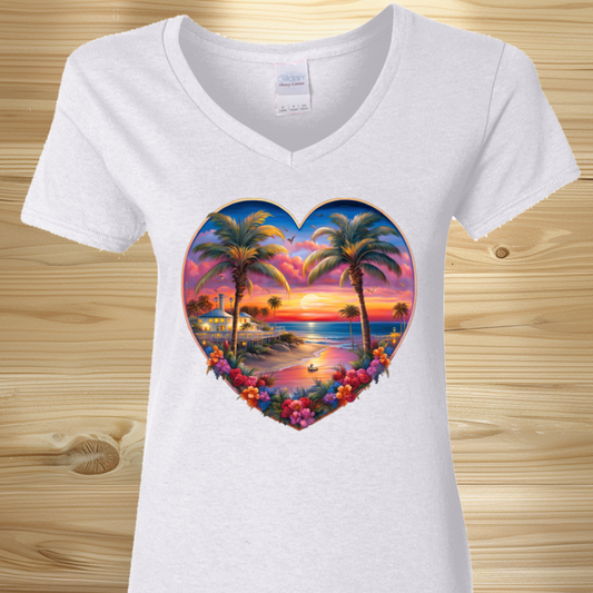 Tropical Heart Ladies T-Shirt