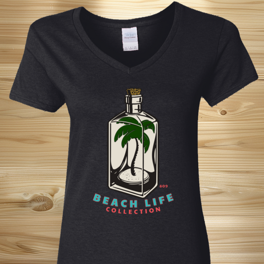 Palm Tree Bottle Ladies T-Shirt