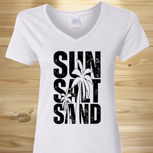 Distressed Sun Salt Sand Ladies T-Shirt