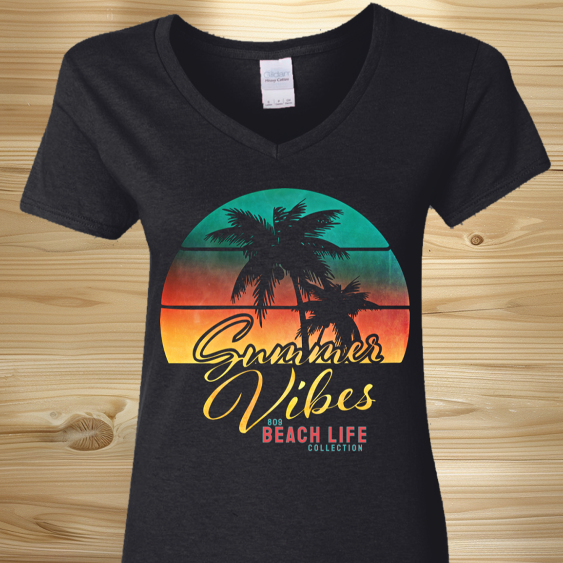 Summer Beach Vibes Ladies T-Shirt