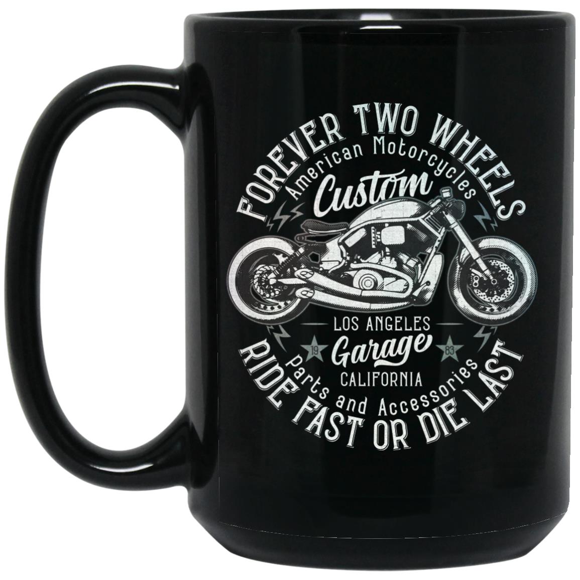 Motorcycle Rider Gift - Black 15 oz Mug