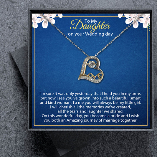 Daughter Wedding Gift - Heart Necklace