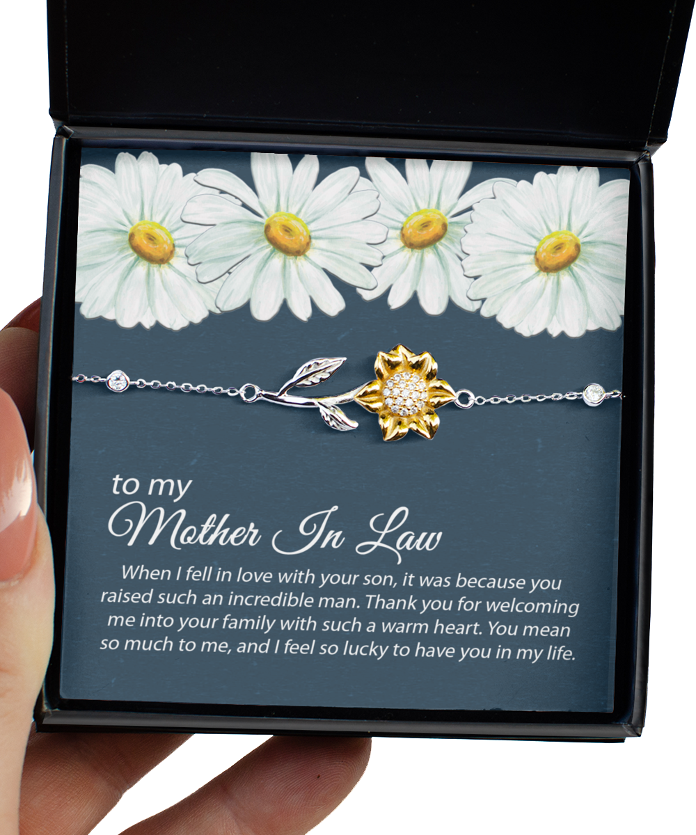 Mother In Law Gift - Sunflower Bracelet