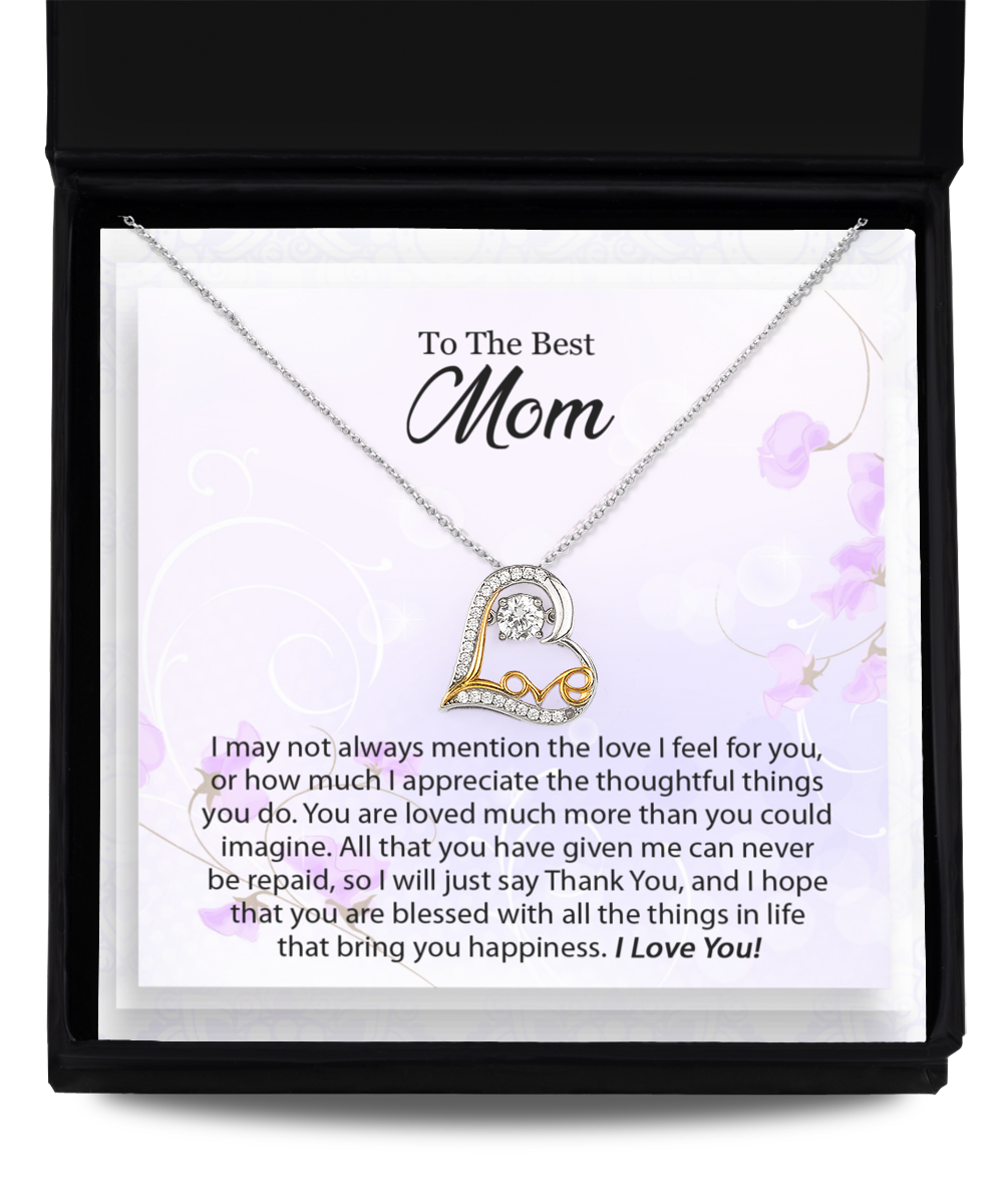 Best Mom Gift - Heart Necklace