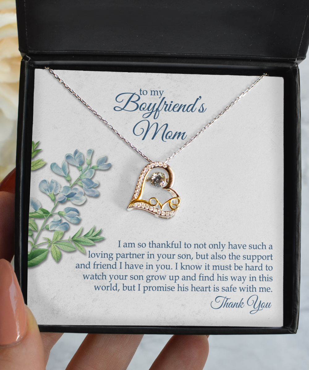 Boyfriend's Mom Gift - Love Heart Necklace