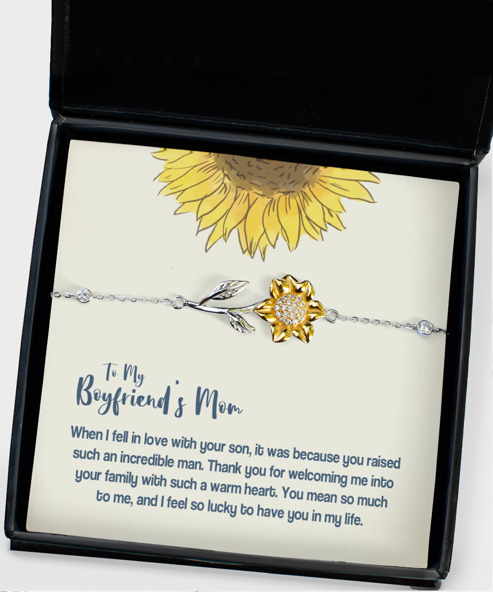 Boyfriends Mom Gift - Sunflower Bracelet