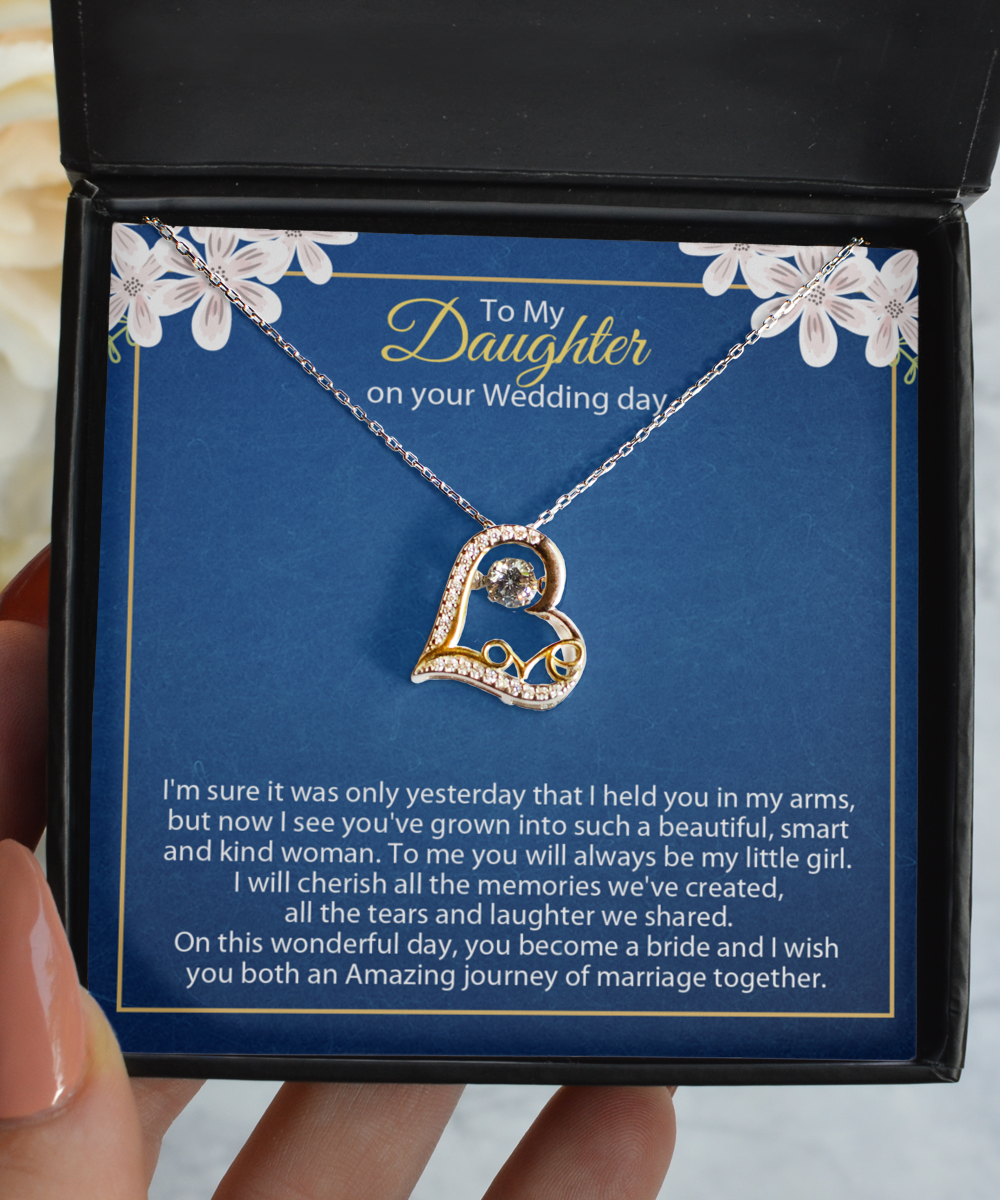 Daughter Wedding Gift - Heart Necklace