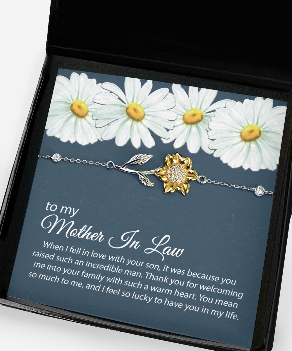 Mother In Law Gift - Sunflower Bracelet